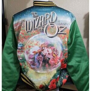 Wizard of Oz Sphere Las Vegas Dorothy Awakens Satin Bomber Jacket Size Large
